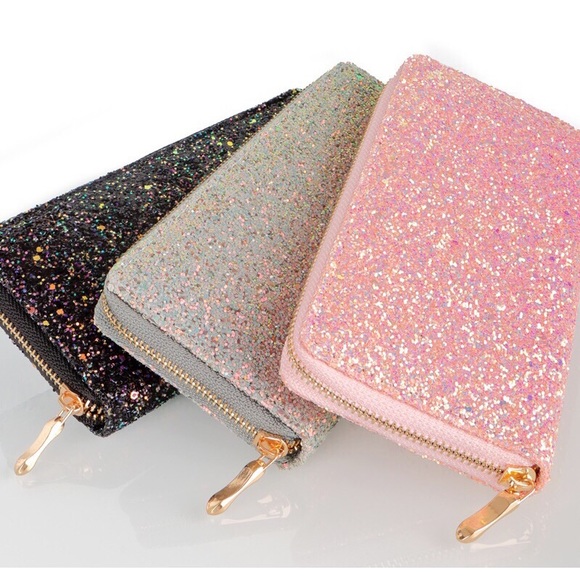 Blancheaux Handbags - Glitter zip around wallet